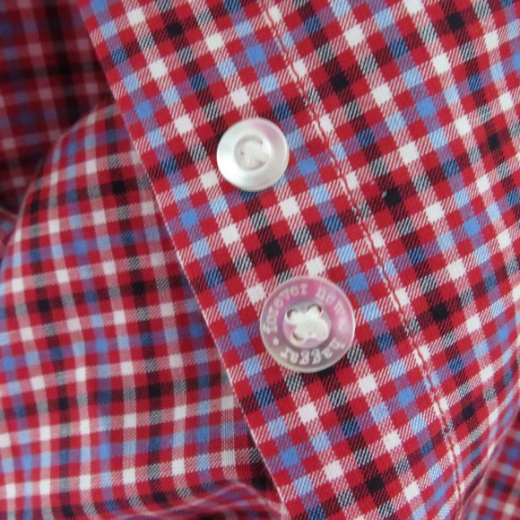 Haggar* Men's Short Sleeve Button Down Curved Hem Chest Pocket Shirt~ Size Large - Picture 12 of 12